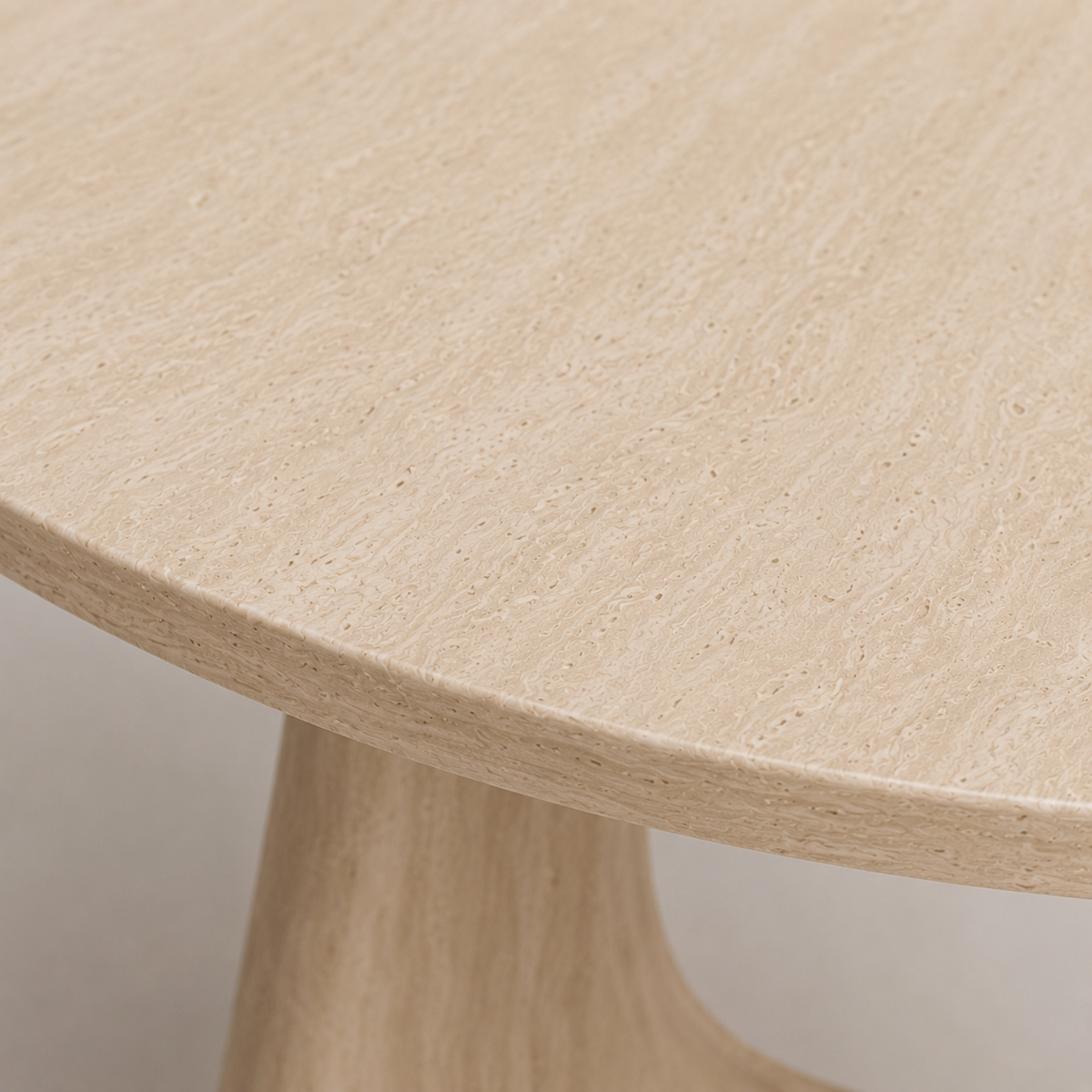 Elian | Duo de tables basses gigognes rondes effet travertin et pieds sculptés