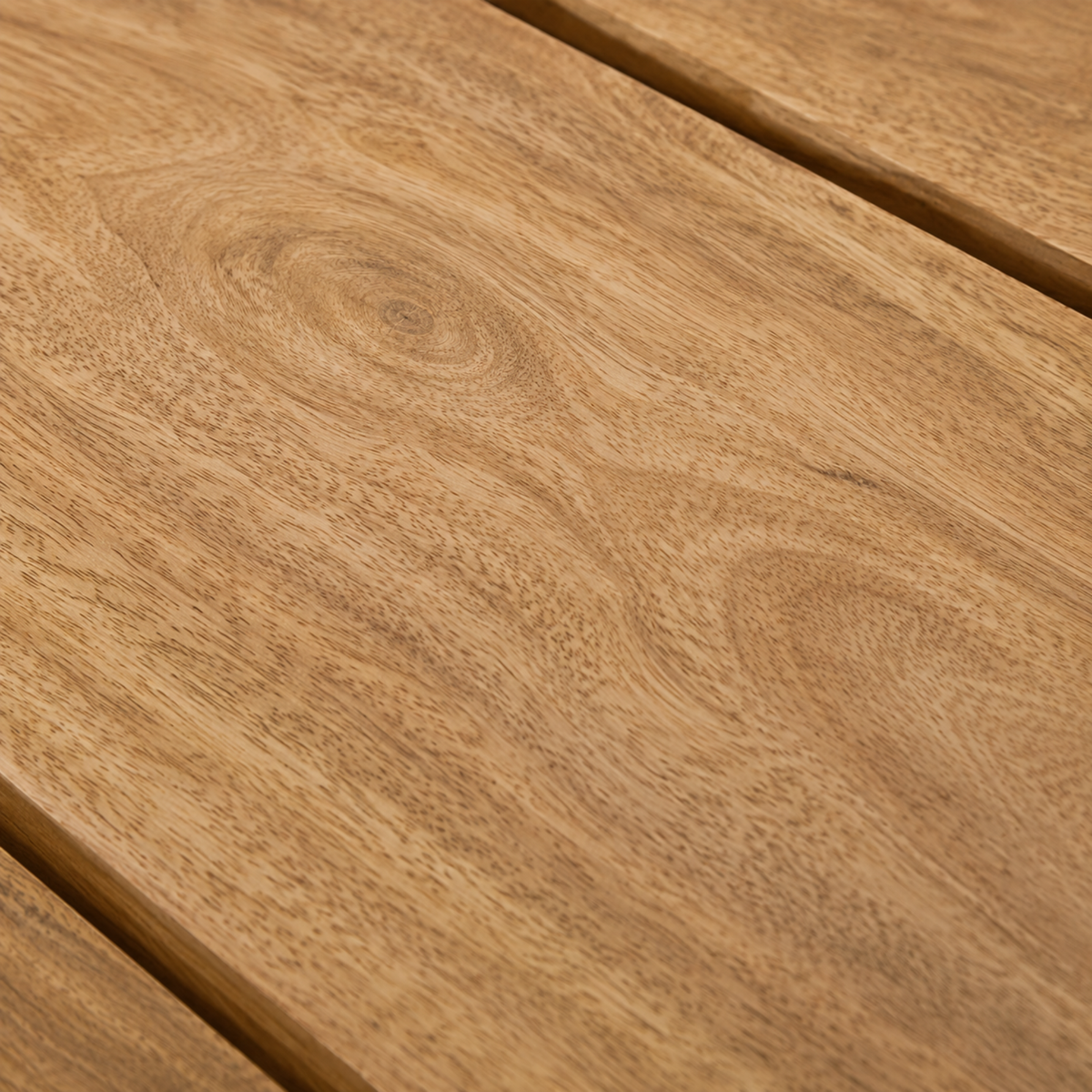 Ewen | Table basse rectangulaire en bois massif d'acacia, design poutre