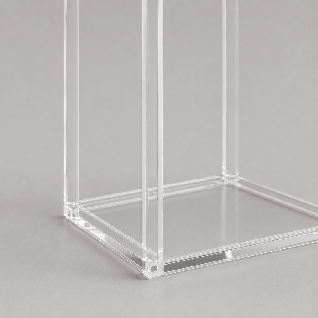 Elio | Duo de tables gigognes cubes en verre transparent