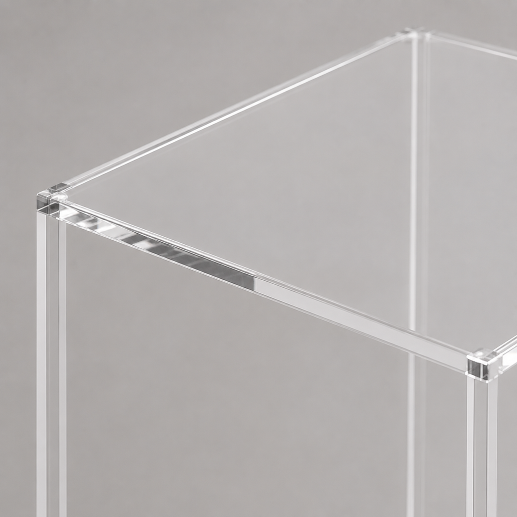 Elio | Duo de tables gigognes cubes en verre transparent