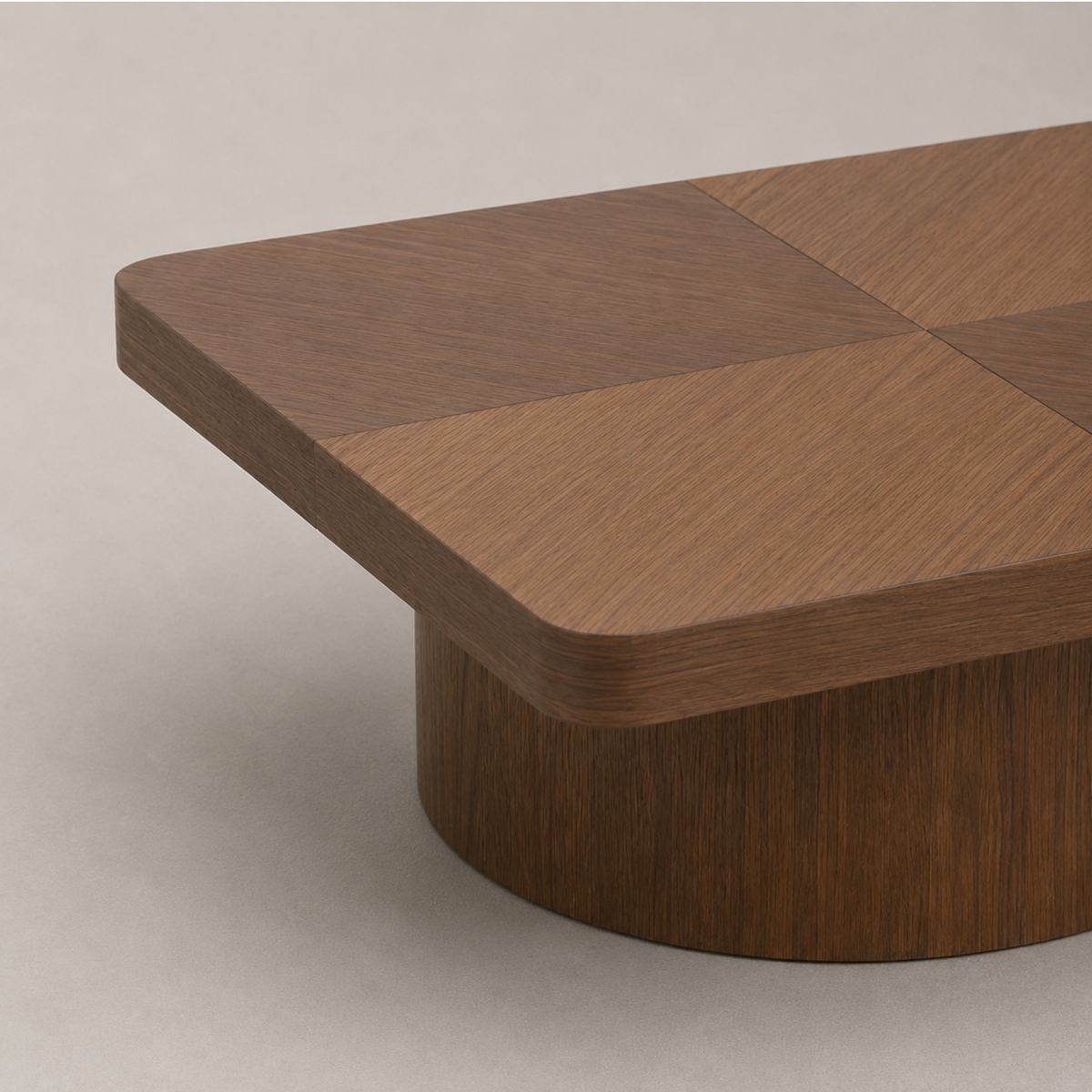 Isaure | Table basse carrée en bambou effet noyer