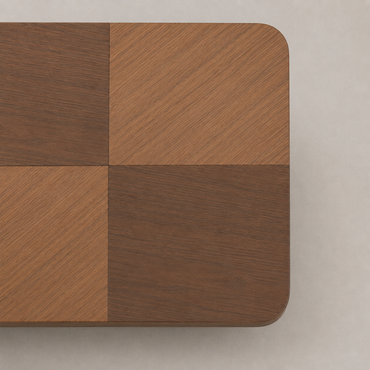 Isaure | Table basse carrée en bambou effet noyer